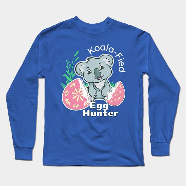 Koalafied Egg Hunter, Baby Koala Easter Pun Long Sleeve T-Shirt by MzM2U